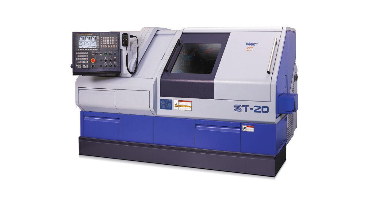 単軸のCNC自動旋盤の例(スター精密 ST-20)